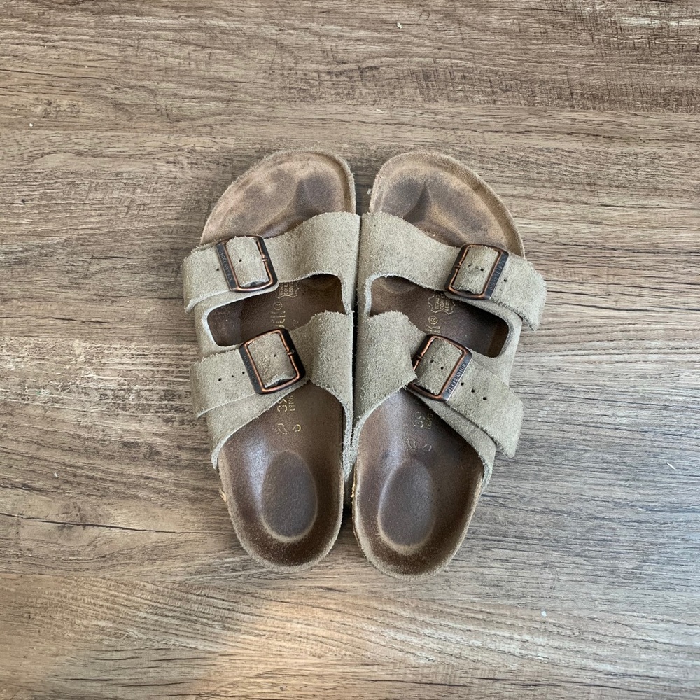 Taupe Birkenstock Arizona Sandals